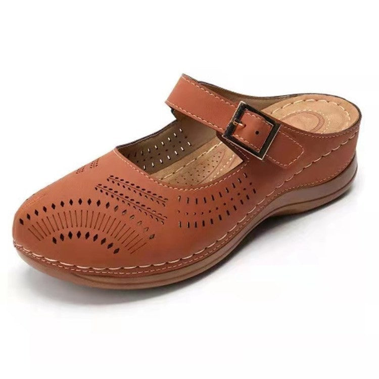 Women Comfort Leather Clogs Sandals Ivyshape