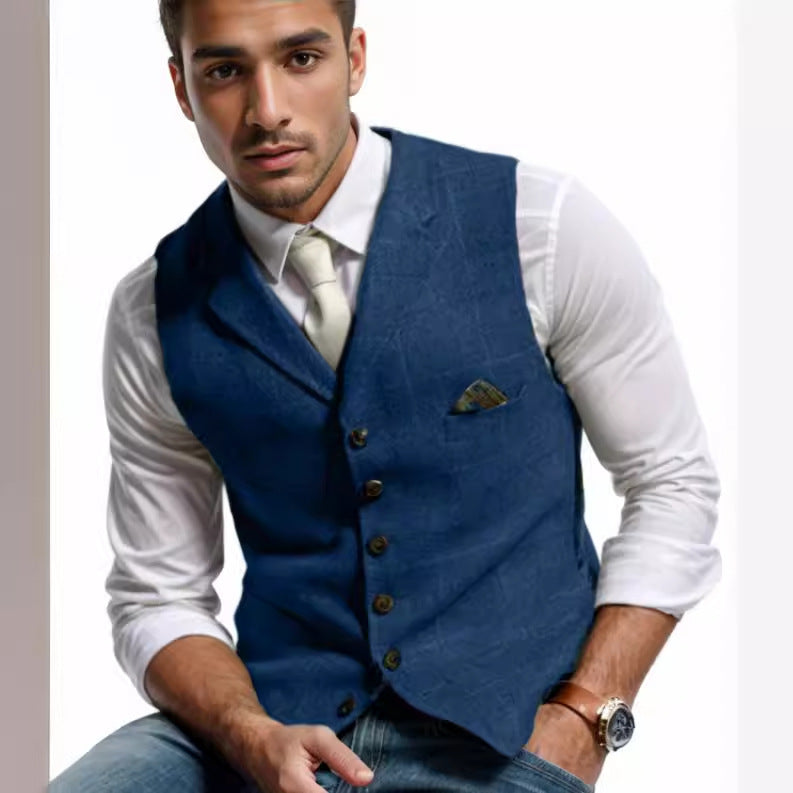 Men's elegant vest in modern style Ivyshape