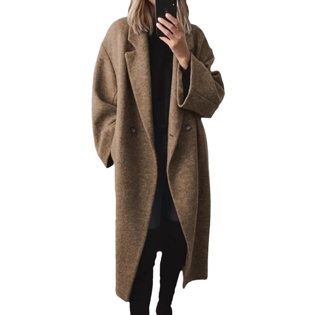 Women oversized wool coat Ivyshape