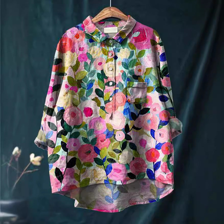 Elegant colourful blouse