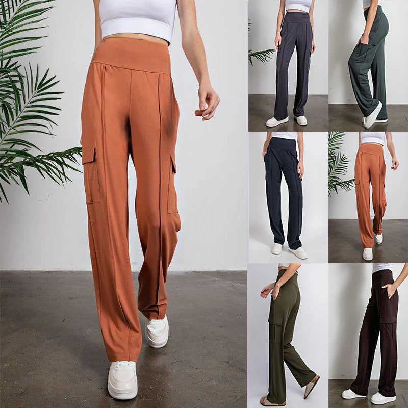 High-waisted cargo pants for women Ivyshape