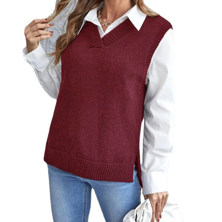 Ladies elegant knitted vest Ivyshape