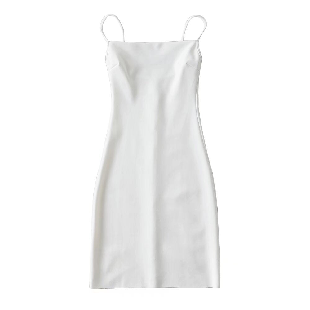 Women elegant spaghetti strap dress Ivyshape