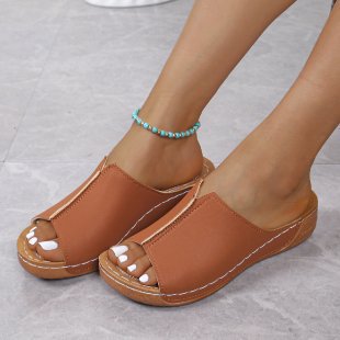Ladies' half shoes with open toe area and comfortable sole Ivyshape