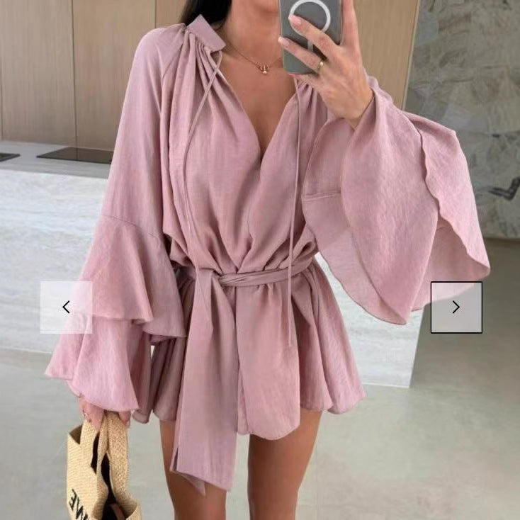 Ladies Stylish Bell Sleeve Kaftan Wrap Ivyshape