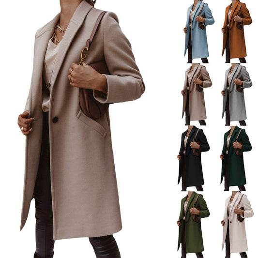 Women's elegant wool coat with slim silhouette Ivyshape