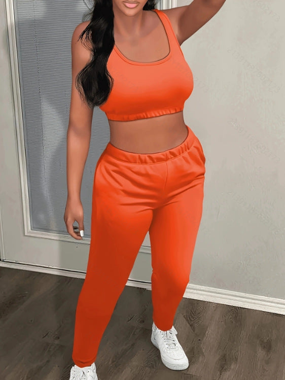 Women's Sport Crop Top and Jogger Set Ivyshape