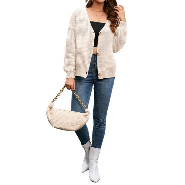 IvyShape | V-Neck Casual Cardigan