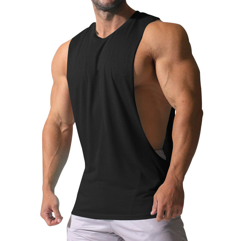 Men's Sleeveless Sports Shirt with Deep Back Cut and Breathable Material Ivyshape