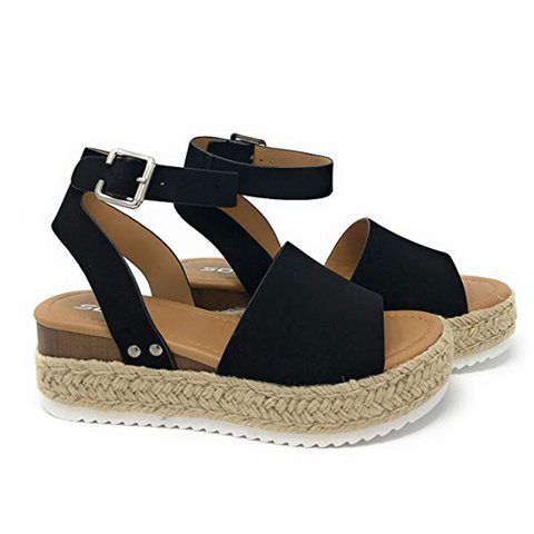 Women's espadrille sandals with adjustable strap and cushioned sole Ivyshape