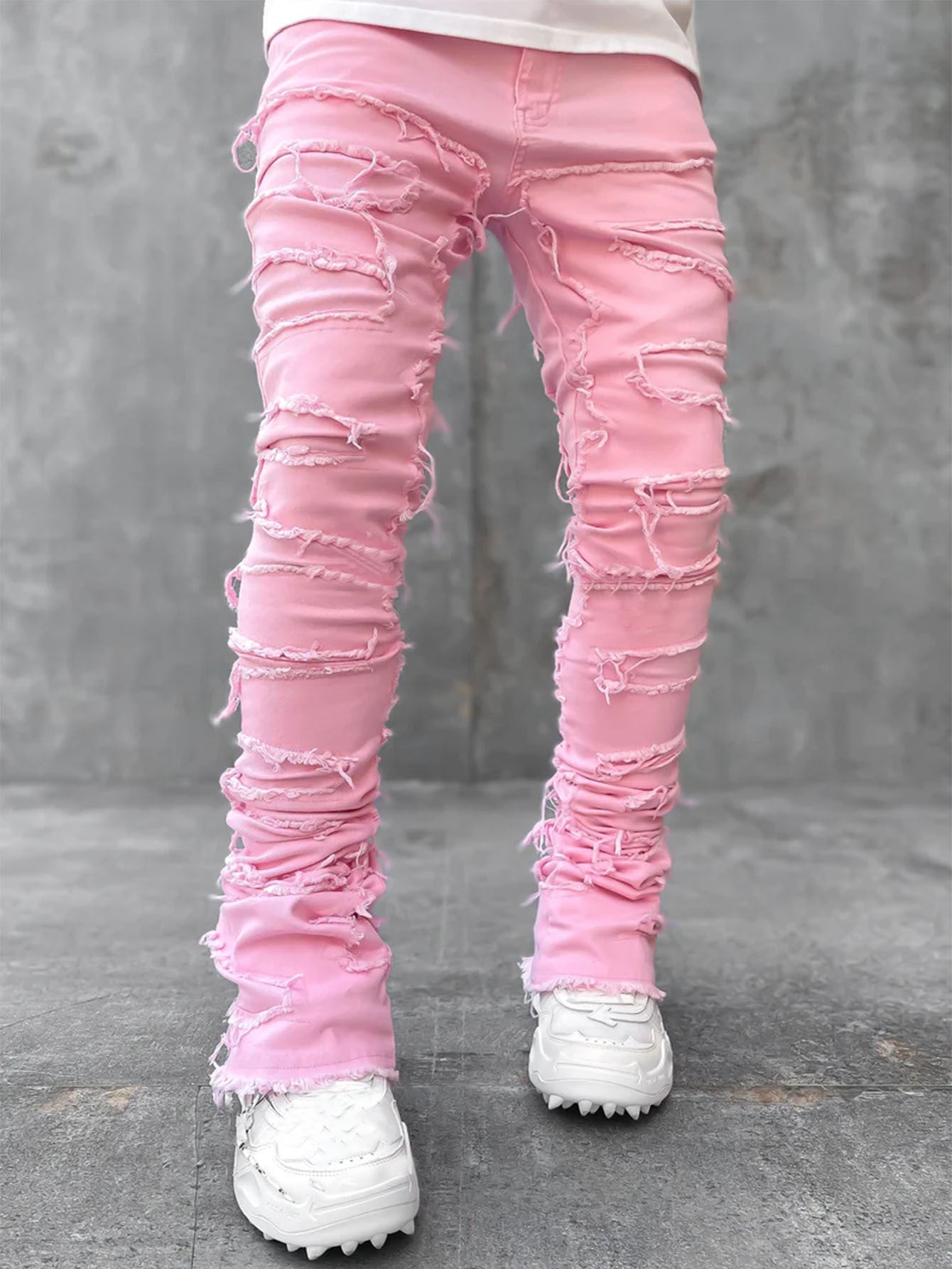 Men's Fashion Ripped Skinny Jeans in Casual Street Style Ivyshape