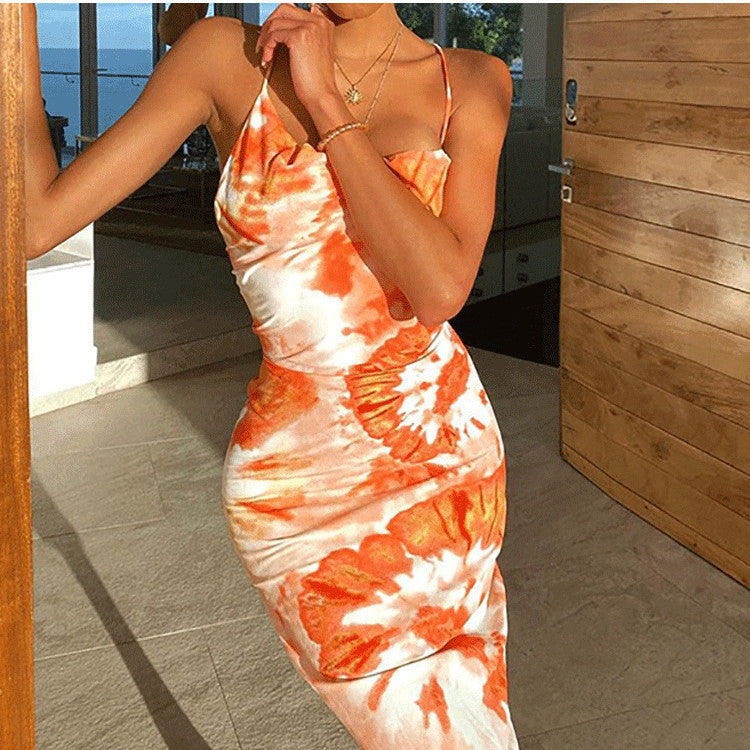 Women's Stretchy Flower Maxi Dress Ivyshape