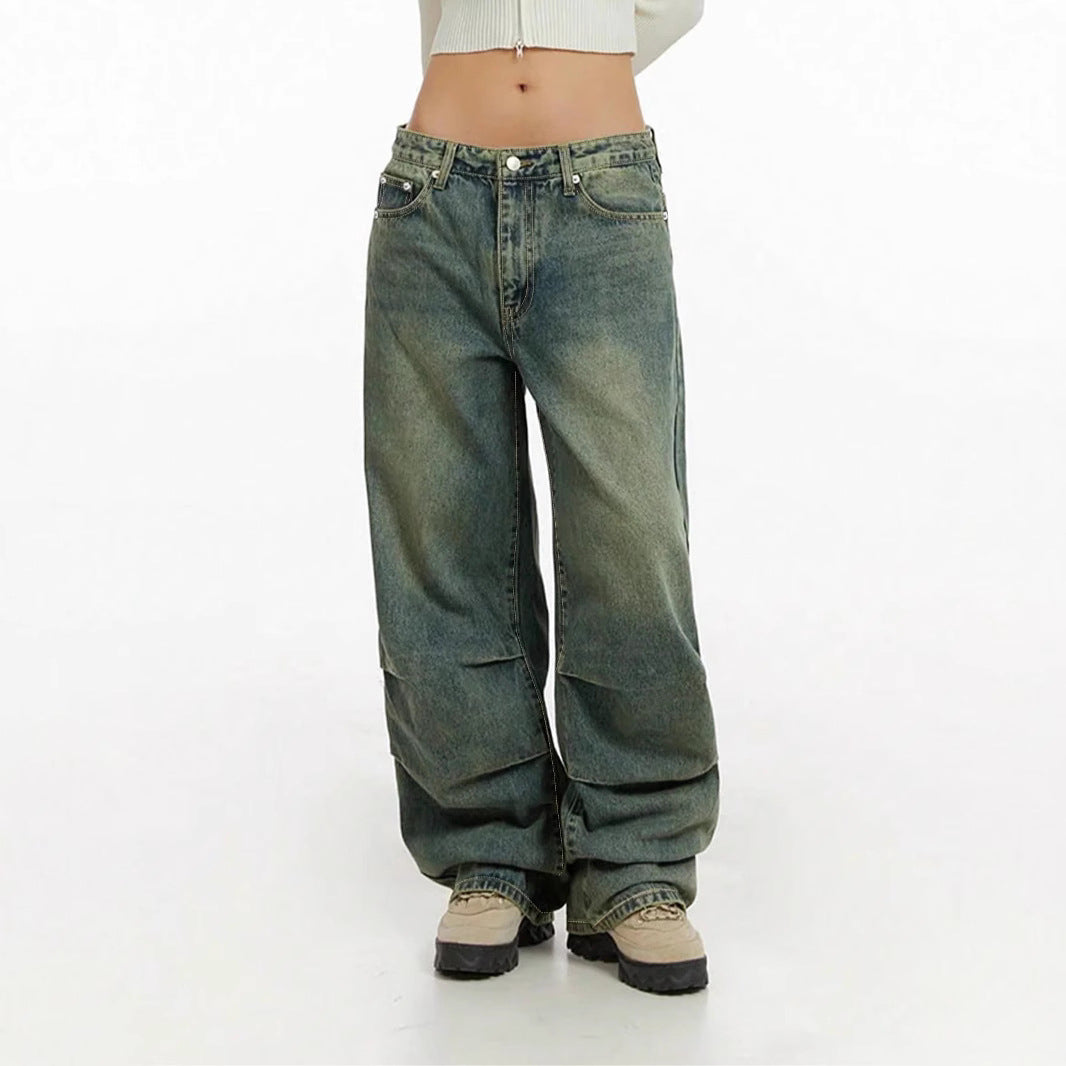 Women's Baggy Jeans with High Waistband and Wide Legs Ivyshape