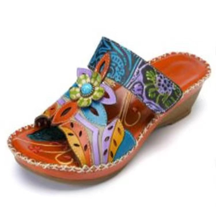 Women's Strappy Sandals with Floral Accents and Ergonomic Footbed Technology Ivyshape