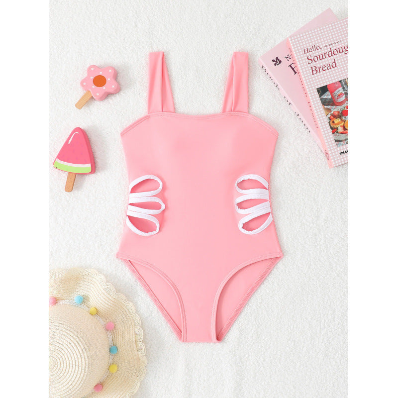 Women's one-piece swimsuit with sophisticated cut-outs and stylish shoulder straps Ivyshape