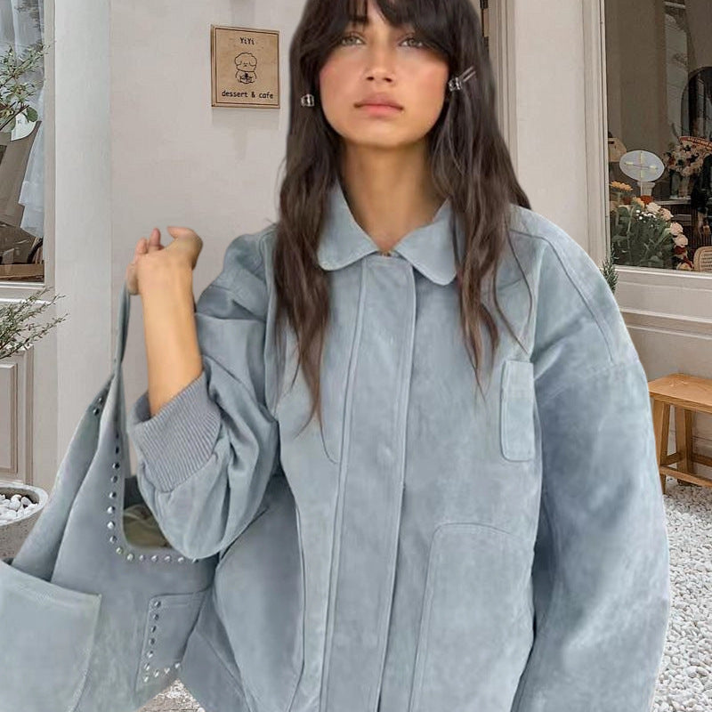 Women Fashionable Oversized Denim Jacket Ivyshape