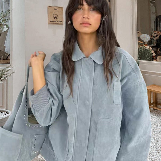 Women Fashionable Oversized Denim Jacket Ivyshape