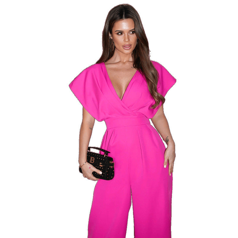 Women Elegant Wide-Leg Jumpsuit Ivyshape