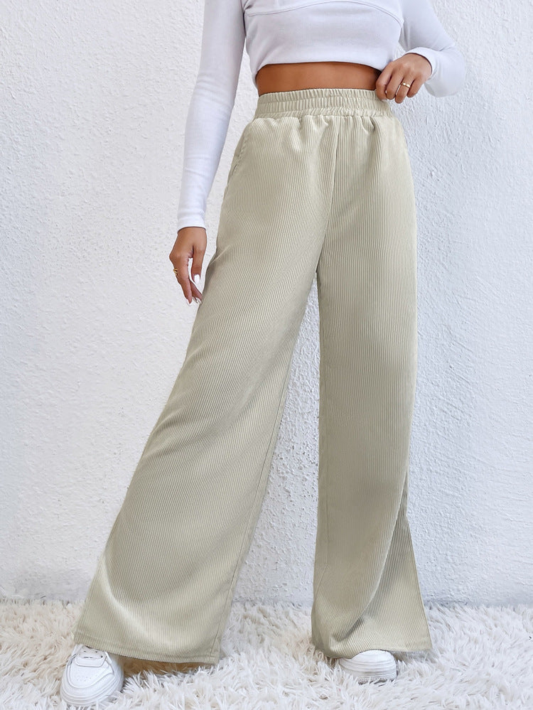Ivyshape high-waisted wide-leg trousers for women