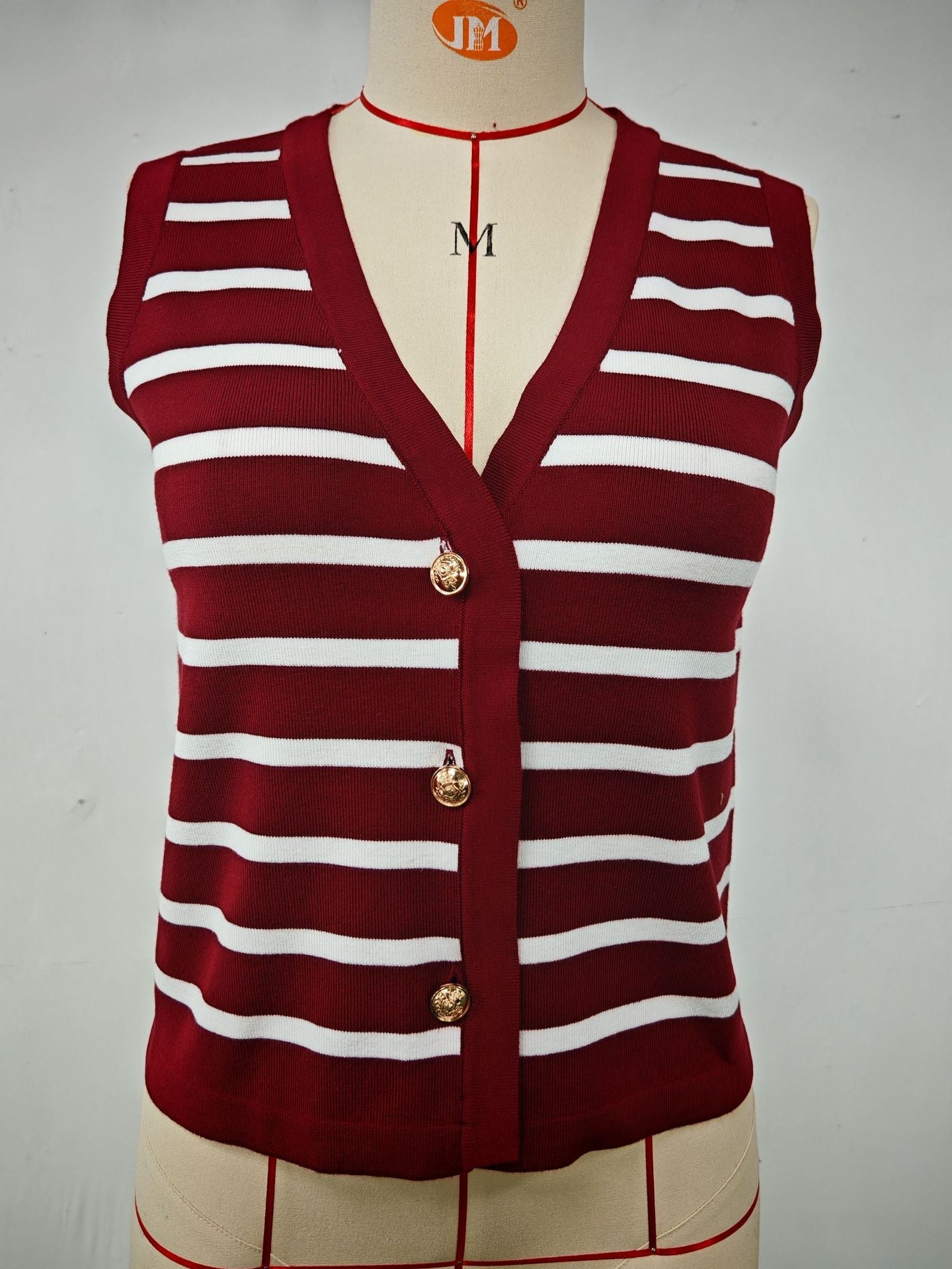 IvyShape | Casual Striped Knitted Vest Top