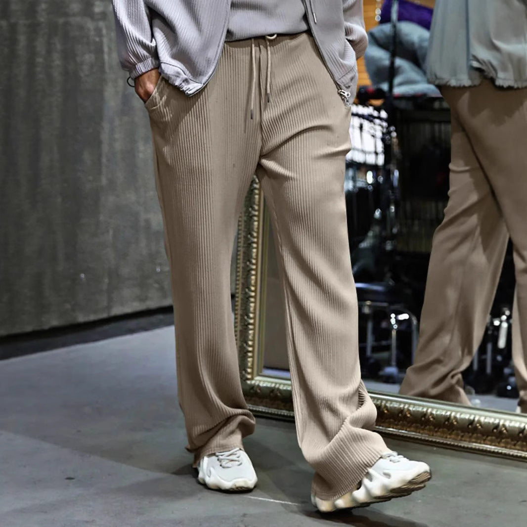 Women's Relaxed Fit Pleated Wide Trousers Ivyshape