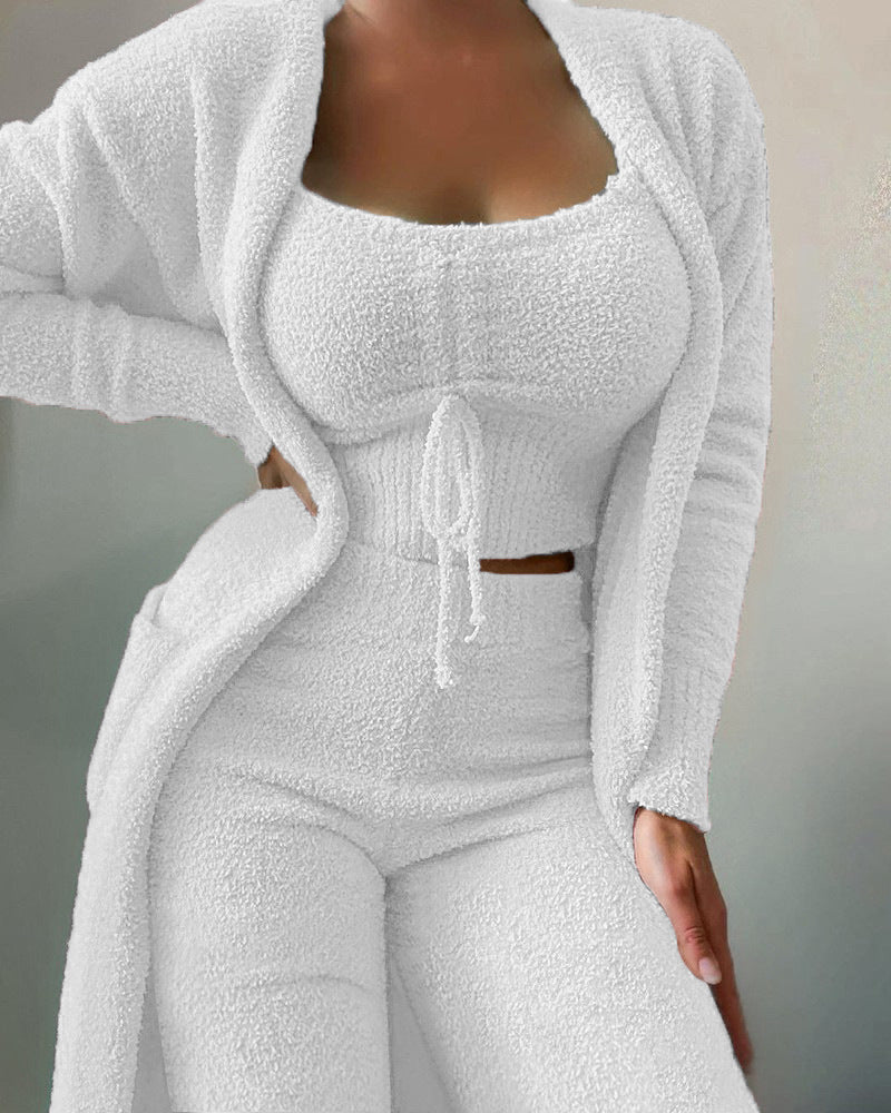 Ivyshape | Teddy Fleece Loungewear Set