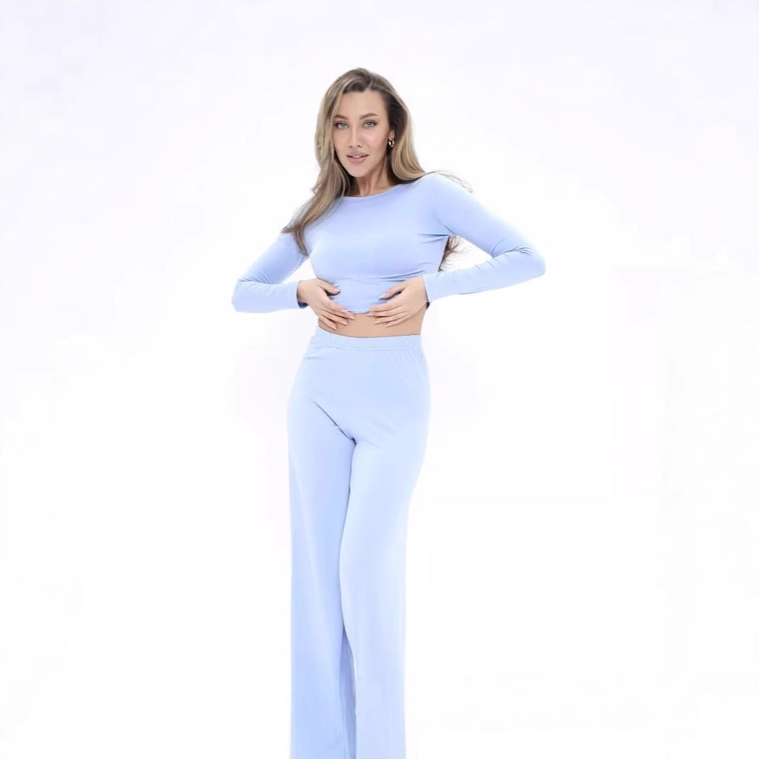 IvyShape | Soft Long Sleeve Long Pants Casual Set