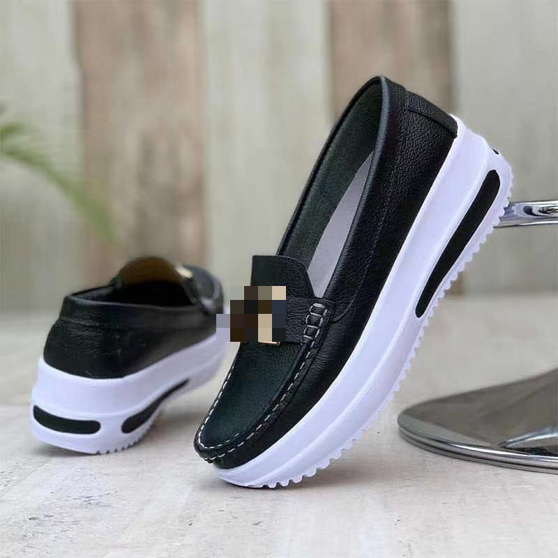 Women Slip-On Casual Shoes with cushioning platform sole and stylish accents Ivyshape