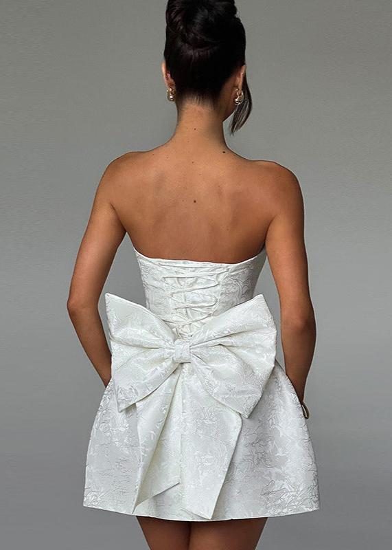Ivyshape | Bow-Back Strapless Dress