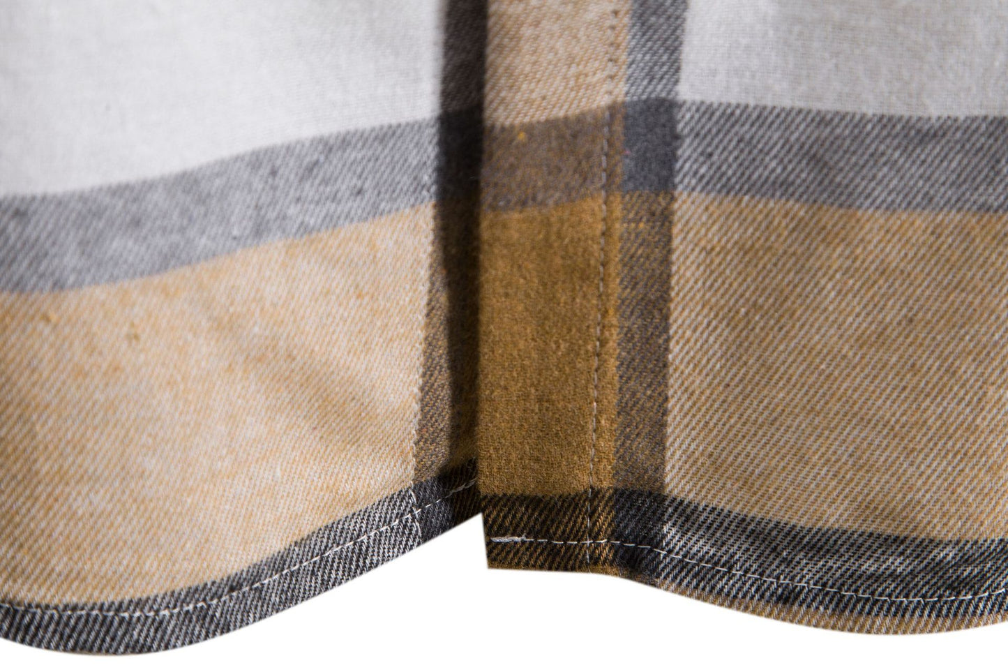 Men's check shirt jacket with integrated hooded sweater and comfortable button details Ivyshape