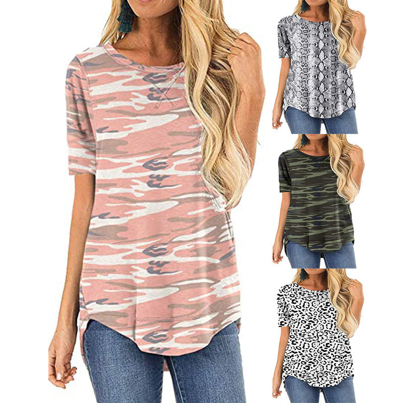 Women's Camouflage T-Shirt with Casual Cut Ivyshape