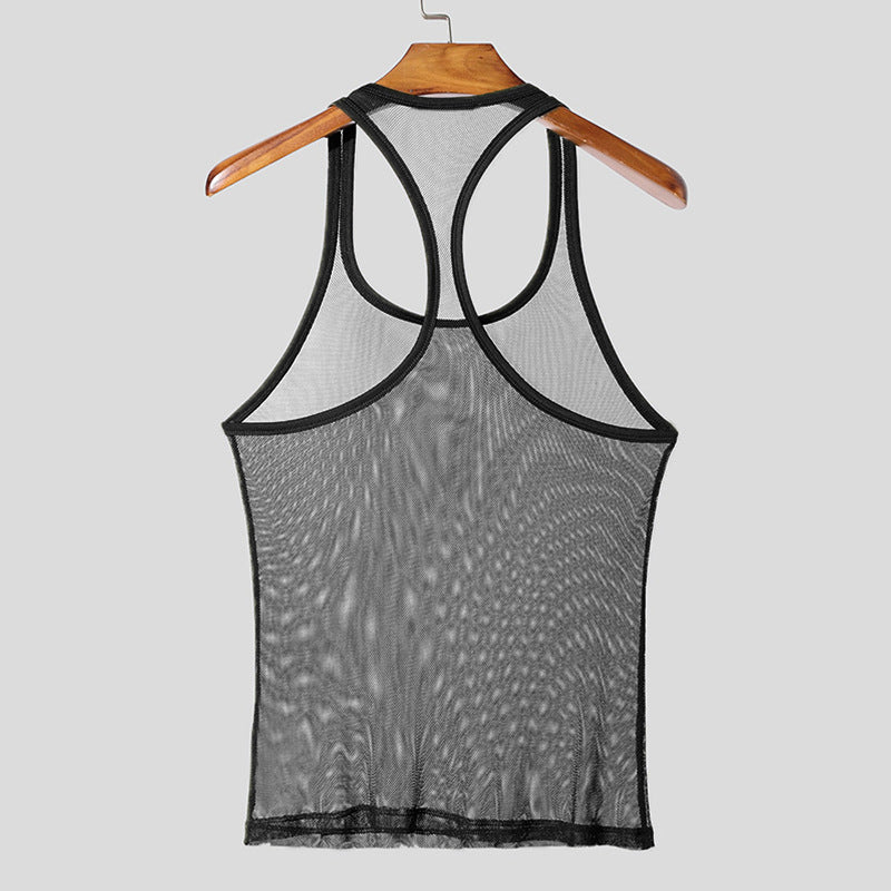 Men's Breathable Sports Tank Top with Racerback Design Ivyshape