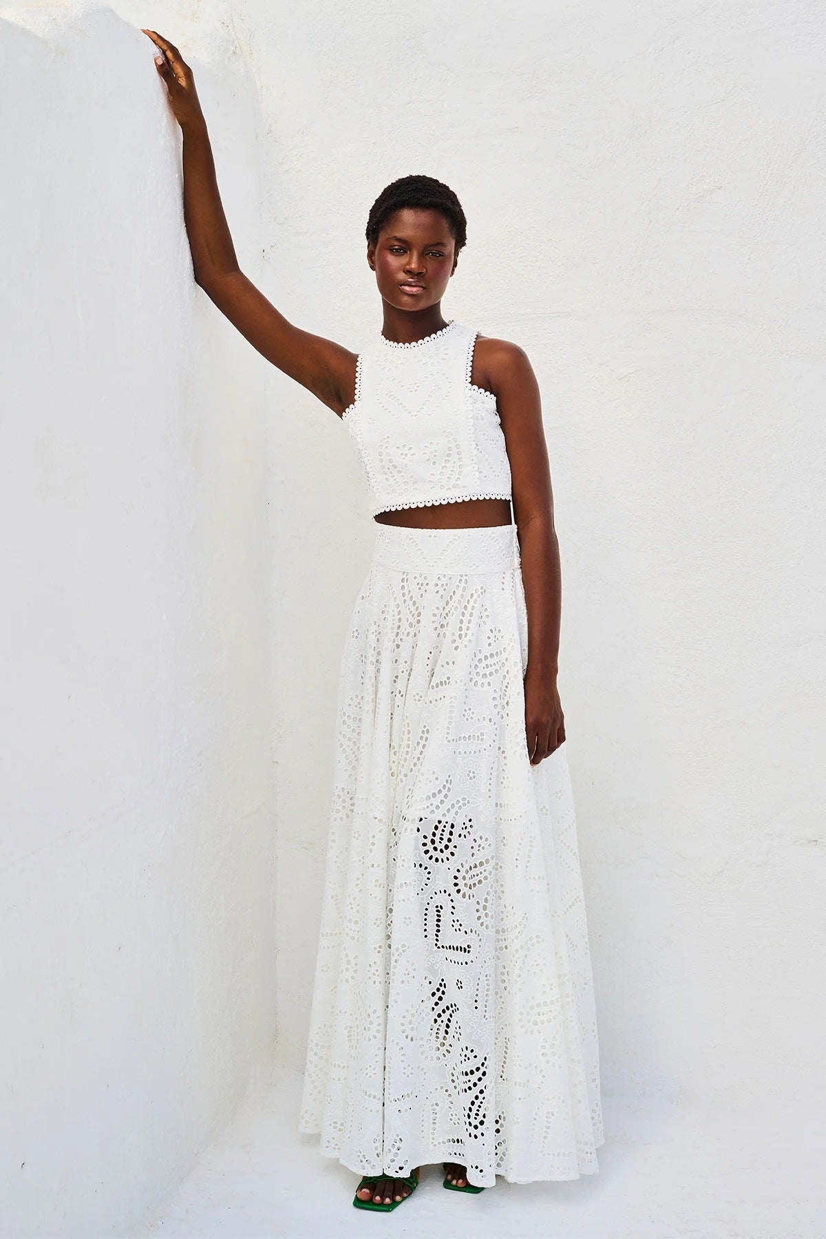 Women Elegant Two-Piece Set with Airy Lace Structure Ivyshape