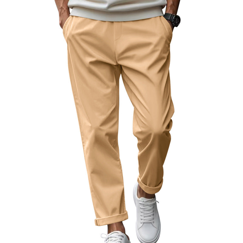 Men's elegant chinos with comfortable waistband and stylish cut Ivyshape