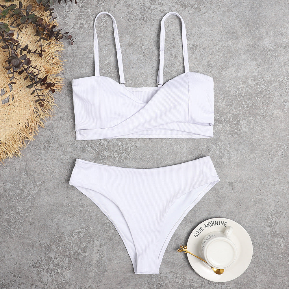 Ladies Bikini set with stylish wrap top and high-cut bottom Ivyshape