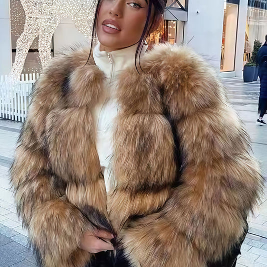 Women Faux Fur Jacket Ivyshape