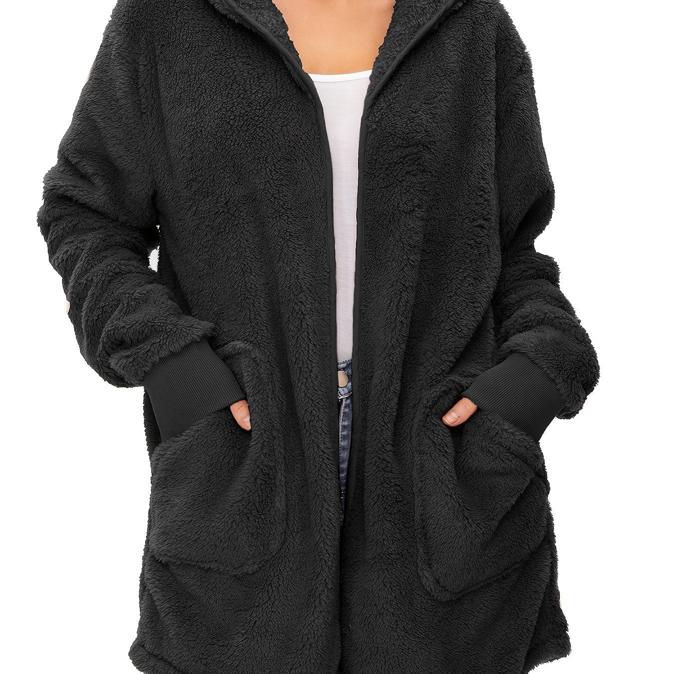 Ladies soft fleece coats Ivyshape