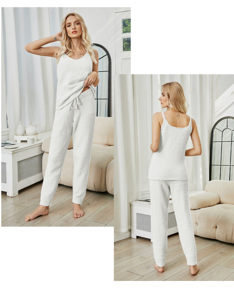 IvyShape | Fleece Knit Top Pajama Set