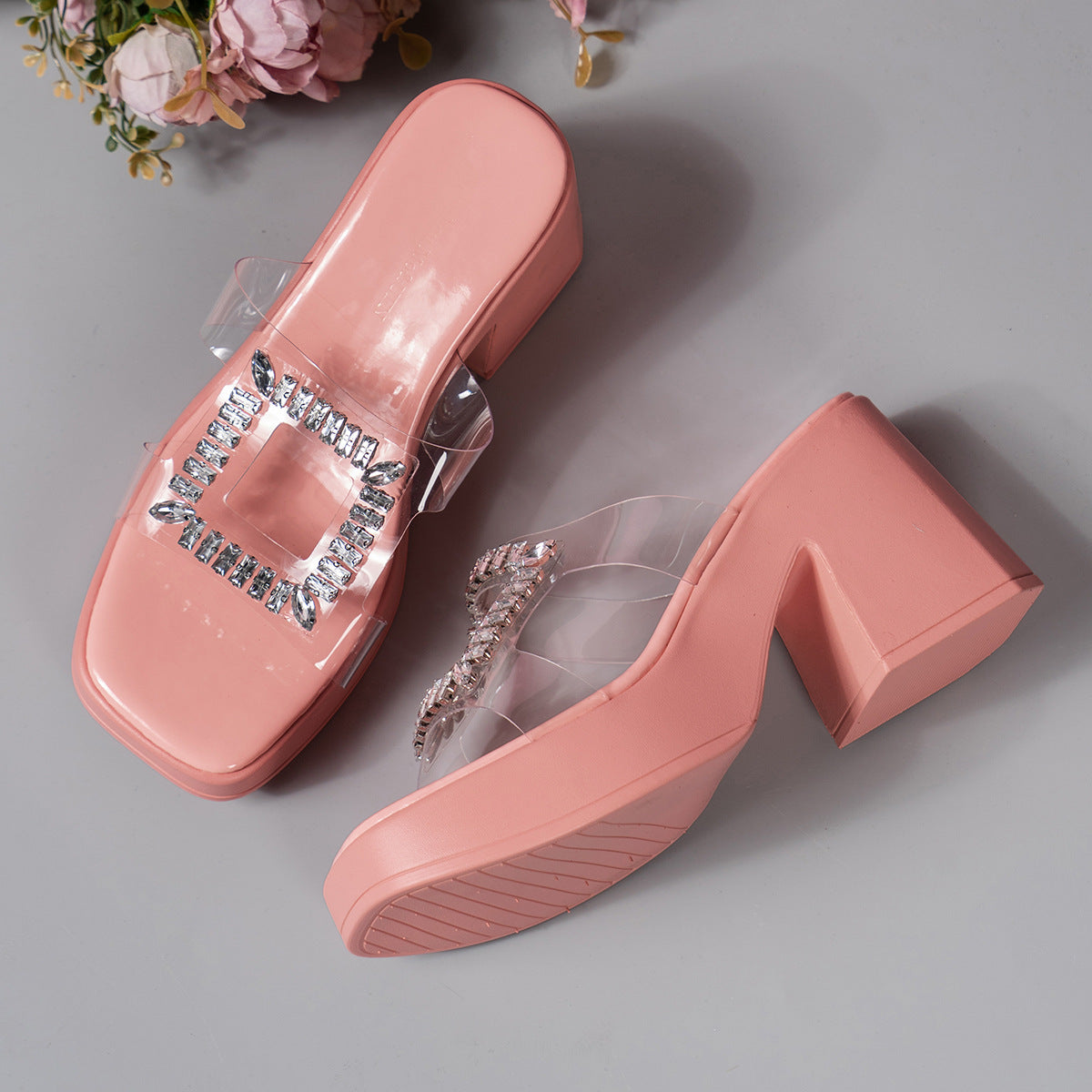 Women’s High Heels with Glitter Stone Decoration Ivyshape