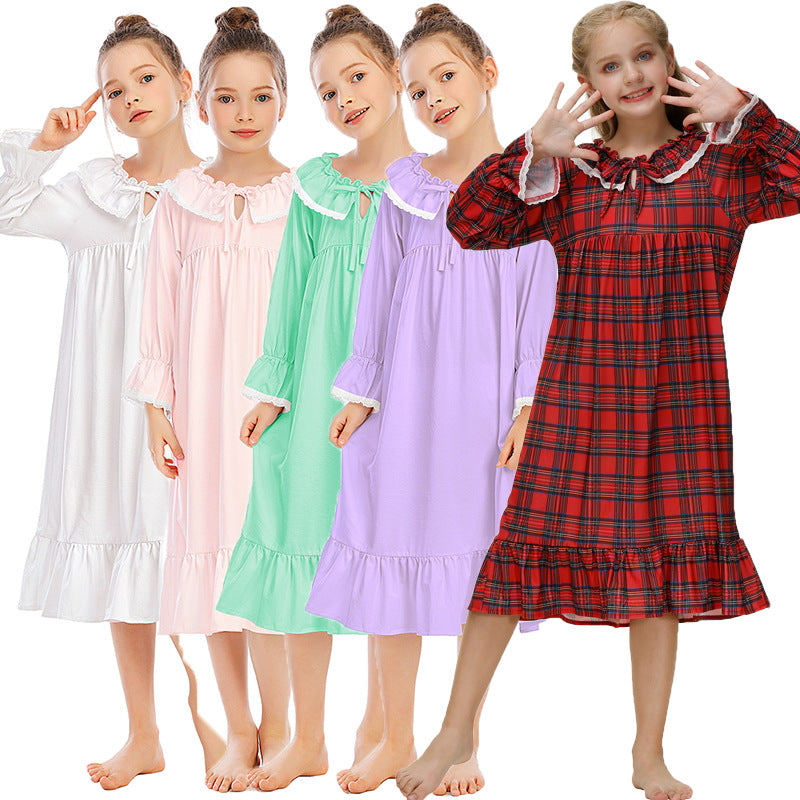 Ladies nightgown with ruffle details and soft, breathable fabric Ivyshape