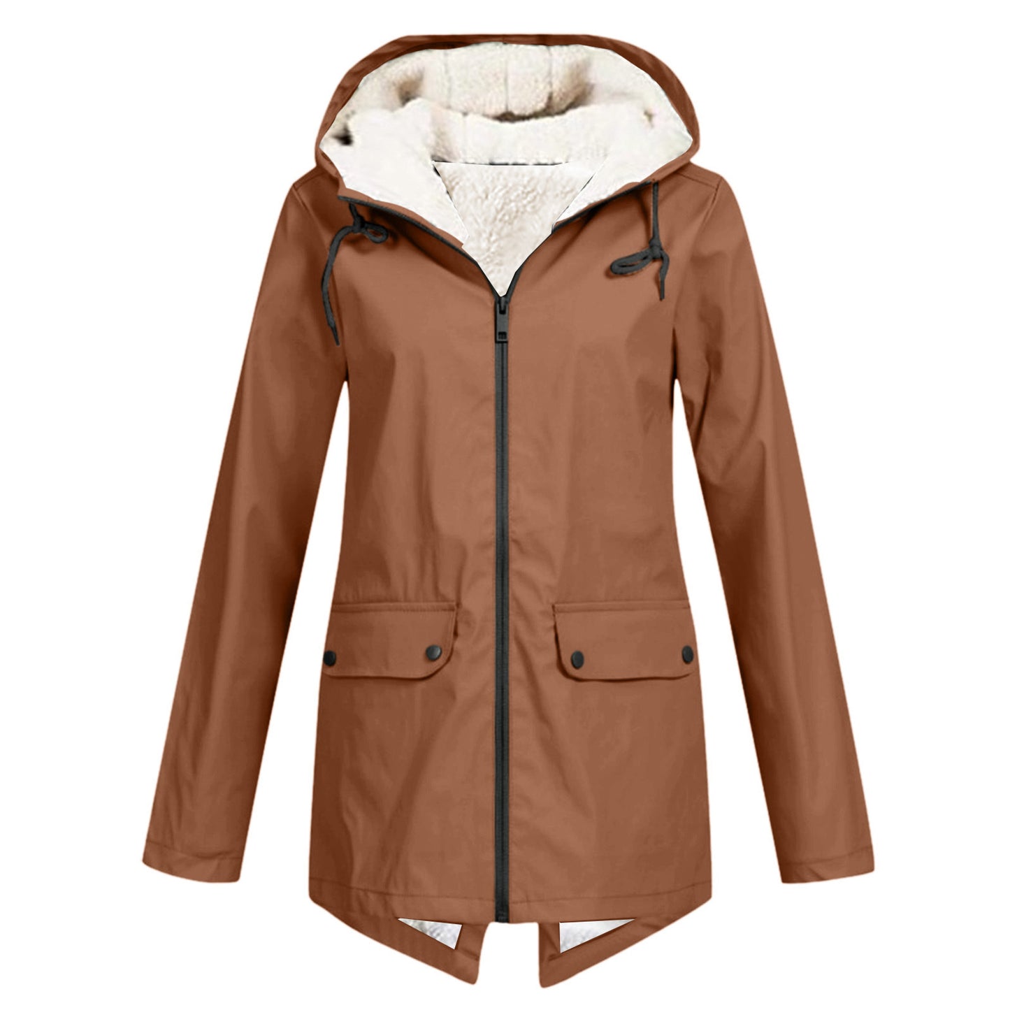 Women's jacket with adjustable hood collar Ivyshape