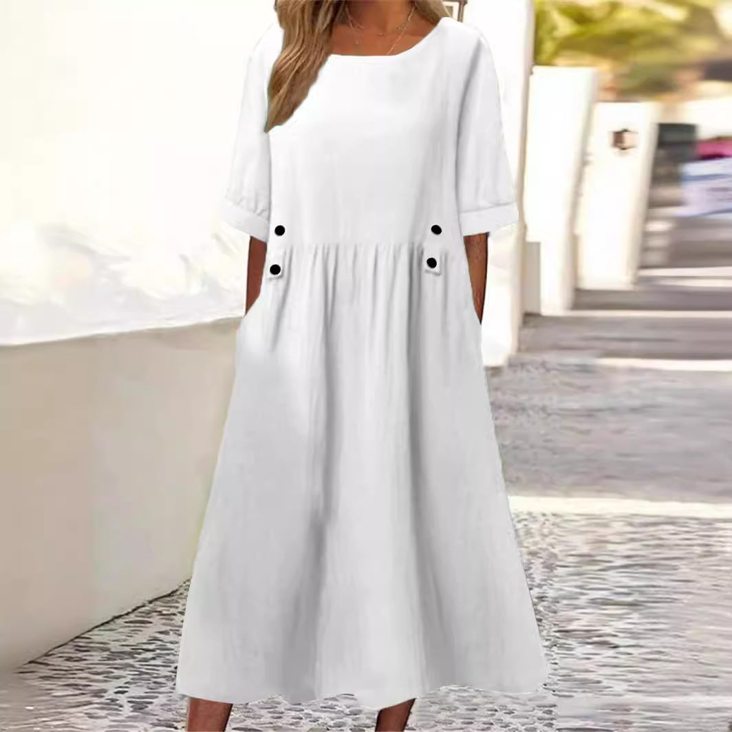 Summer Cotton-Linen Dress