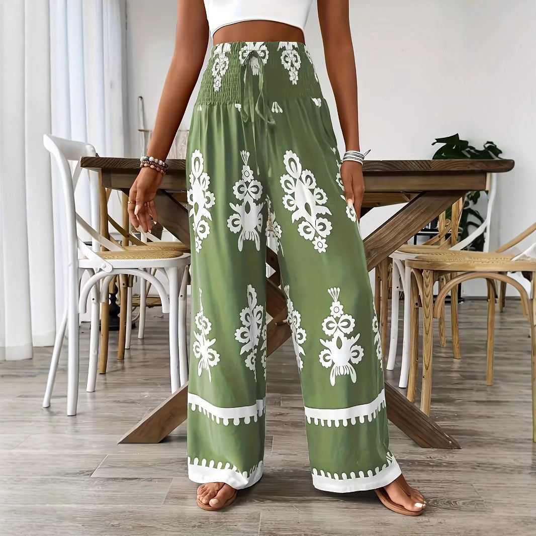 Women's wide cotton harem pants Ivyshape