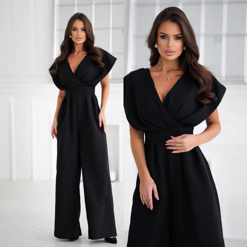 Women Elegant Wide-Leg Jumpsuit Ivyshape 1751425707