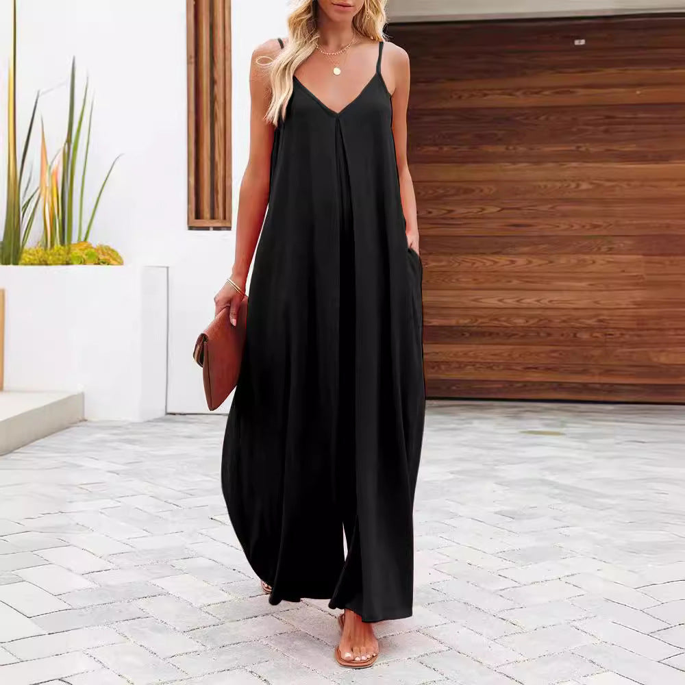 Ladies max dress with v-neck and flowy cut Ivyshape