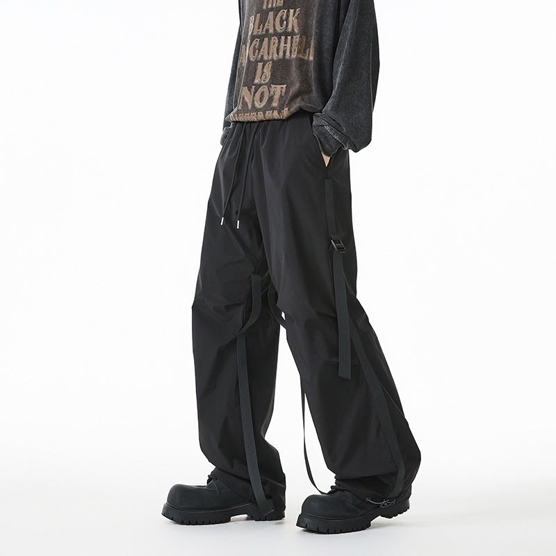 Women's Casual Sports Pants with Adjustable Waist and Modern Cut Elements Ivyshape