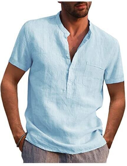 Men's Lightweight Linen Shirts Ivyshape