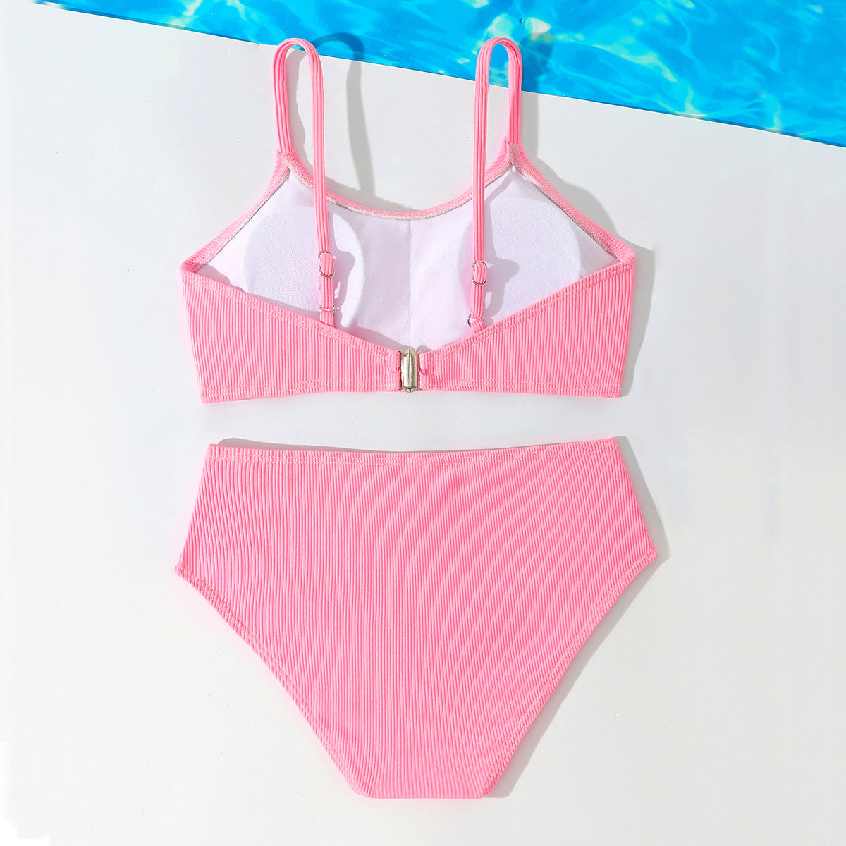Women's Sporty Bikini with sophisticated ribbed design and high-cut panties Ivyshape