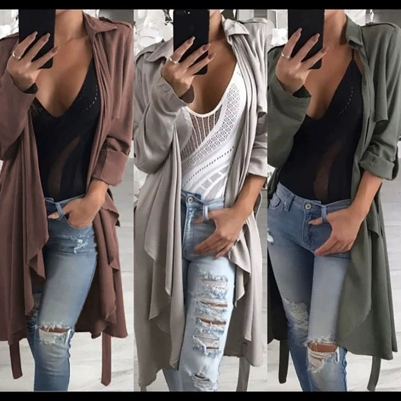 Women's fashionable trench coat Ivyshape