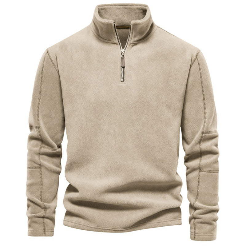 Men's microfleece pullover with half zip Ivyshape